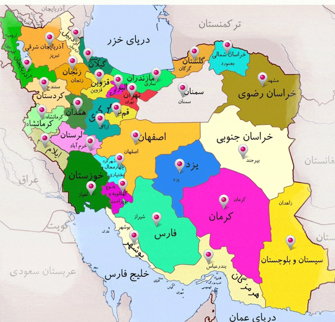 استان های تحت پوشش در نقاشی ساختمان استان های تحت پوشش در نقاشی ساختمان